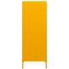 vidaXL Buffet haut jaune moutarde 35x39x103,5 cm acier