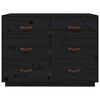 vidaXL Buffet Noir 100x40x75 cm Bois massif de pin