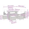 vidaXL Ensemble de canap&eacute; de jardin 9 pcs Beige Poly rotin