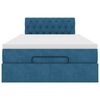 vidaXL Cadre de lit ottoman avec matelas bleu foncé 120x200 cm velours