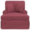 vidaXL Chaise lounge avec jupe Bordeaux 91 x 157 x 91 cm tissu