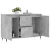 vidaXL Buffet gris b&eacute;ton 101,5x35x70 cm bois d'ing&eacute;nierie