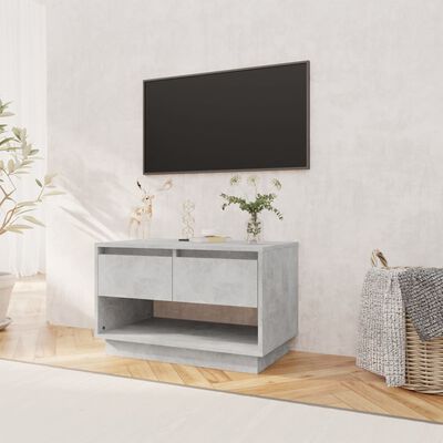 vidaXL Meuble TV gris béton 70x41x44 cm bois d'ingénierie
