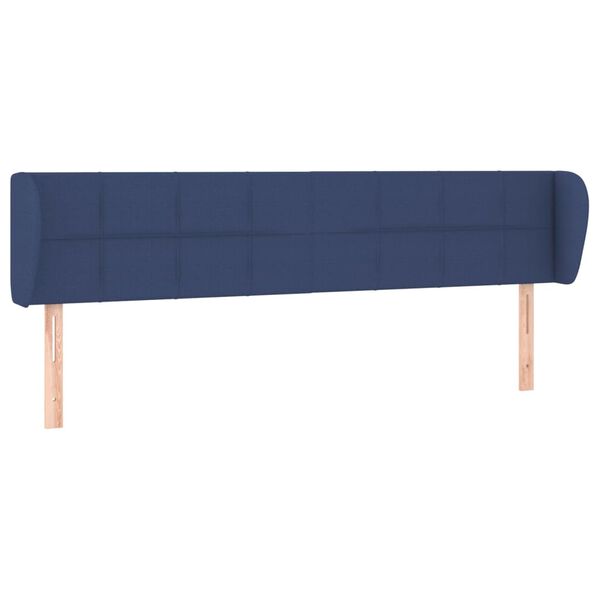 vidaXL T&ecirc;te de lit avec oreilles Bleu 163x23x78/88 cm Tissu