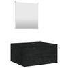 vidaXL Ensemble de meubles salle de bain 2 pcs noir bois d'ing&eacute;nierie