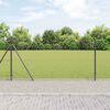 vidaXL Poteau de cl&ocirc;ture. Gris 50 x 0,8 m (mesh de 25 mm) Acier et PVC