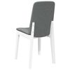 vidaXL Chaises à manger coussins 2 pcs blanc bois massif caoutchouc