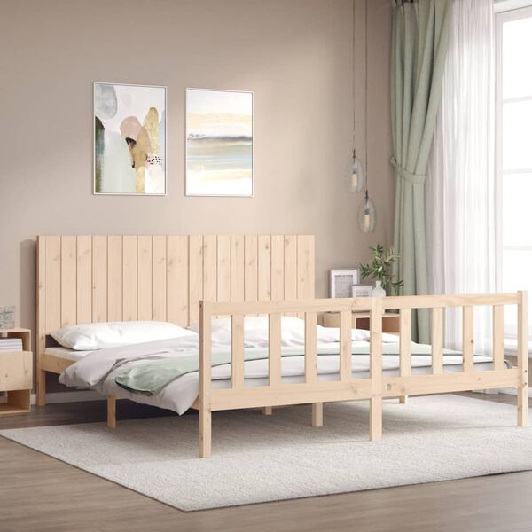 vidaXL Cadre de lit sans matelas bois massif de pin