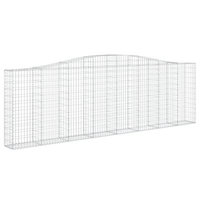 vidaXL Panier de gabions arqué 400x30x120/140 cm Fer galvanisé