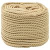 vidaXL Corde de bateau 5 mm 25 m Naturel