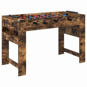 vidaXL Table de baby-foot Ch&ecirc;ne fum&eacute; 125 x 60,5 x 80 cm