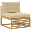 vidaXL Sofa de milieu ext&eacute;rieur Bois d'Acacia Massif Blanc