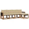 vidaXL Ensemble de canap&eacute;s d'ext&eacute;rieur 5 pc Naturel et Beige