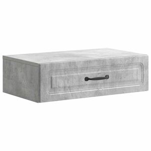 vidaXL Table d'appoint murale Gris b&eacute;ton 59 x 34,5 x 17 cm
