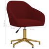 vidaXL Chaise pivotante &agrave; manger Rouge bordeaux Velours