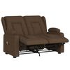 vidaXL Fauteuil de massage inclinable porte-gobelets 2 places marron