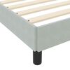 vidaXL Lit &agrave; ressorts avec matelas Gris clair 90 x 220 cm tissu