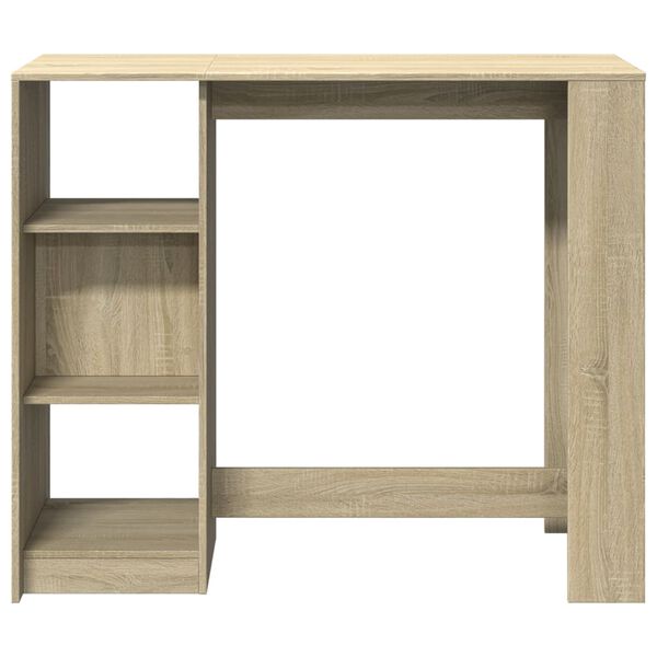 vidaXL Table de bar avec &eacute;tag&egrave;re ch&ecirc;ne sonoma bois d'ing&eacute;nierie