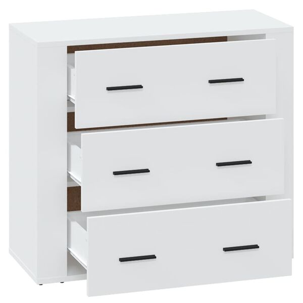 vidaXL Buffet Blanc 80x33x70 cm Bois d'ing&eacute;nierie