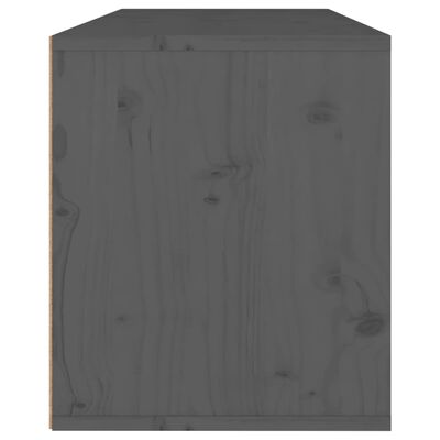 vidaXL Armoire murale Gris 80x30x35 cm Bois de pin massif