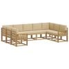 vidaXL Ensemble de canap&eacute;s d'ext&eacute;rieur 9 pc Blanc et Beige
