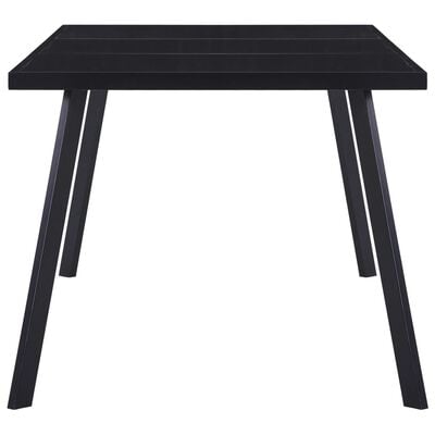 vidaXL Table à manger Noir 160x80x75 cm Verre trempé