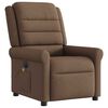 vidaXL Fauteuil inclinable de massage &eacute;lectrique marron tissu