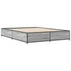 vidaXL Cadre de lit sans matelas sonoma gris 120x190 cm