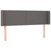 vidaXL T&ecirc;te de lit avec oreilles Gris 147x16x78/88 cm Similicuir