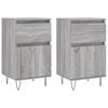 vidaXL Buffets 2 pcs sonoma gris 40x35x70 cm bois d'ing&eacute;nierie