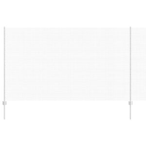 vidaXL Cl&ocirc;ture en fil soud&eacute; avec poteau 25 x 1,4 m Argent&eacute; Maille