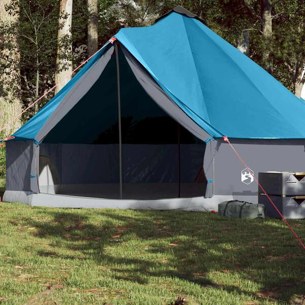 vidaXL Tente familiale tipi 8 personnes bleu imperméable
