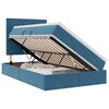 vidaXL Lit avec rangement et matelas Bleu fonc&eacute; 120 x 200 cm Velours
