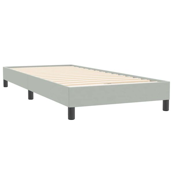 vidaXL Sommier à lattes de lit sans matelas gris clair 90x220 cm