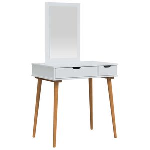 vidaXL Ensemble de Coiffeuse FAUSKE 2 pc Blanc 76 x 50 x 143 cm
