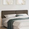 vidaXL T&ecirc;te de lit capitonn&eacute;e Marron et Taupe 200 cm Pin massif