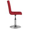 vidaXL Chaise pivotante de salle &agrave; manger Rouge bordeaux Tissu