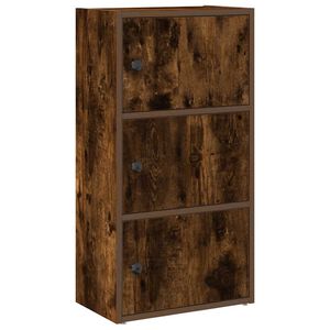 vidaXL Biblioth&egrave;que ch&ecirc;ne fum&eacute; 40x24x77 cm bois d'ing&eacute;nierie