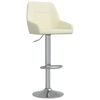 vidaXL Tabourets de bar lot de 2 cr&egrave;me tissu