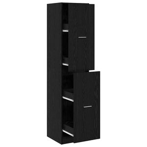 vidaXL Cabinet de Pharmacie Ch&ecirc;ne noir 40 x 41 x 174.5 cm