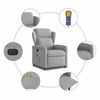 vidaXL Fauteuil de massage inclinable &eacute;lectrique gris nuage tissu