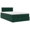 vidaXL Cadre de lit ottoman avec matelas vert fonc&eacute; 120x200 cm velours
