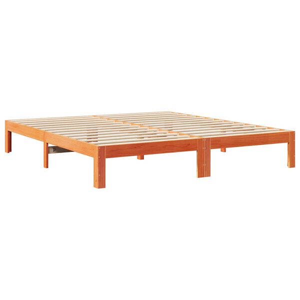 vidaXL Cadre de lit sans matelas cire marron 180x200cm bois pin massif