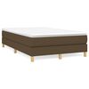 vidaXL Sommier &agrave; lattes de lit et matelas marron fonc&eacute; 120x190cm tissu