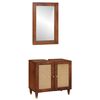 vidaXL Cabinet de salle de bain 2 pc Noir et or 62 x 33 x 58 cm