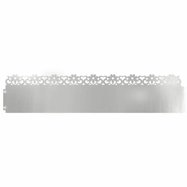 vidaXL Bordures de pelouse 10 pcs Argent 103 x 0,05 x 22 cm