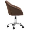vidaXL Chaise pivotante de salle &agrave; manger Marron Tissu