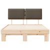 vidaXL Cadre de lit avec t&ecirc;te de lit rembourr&eacute;e Taupe 160 x 200 cm