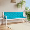 vidaXL Coussins de banc de jardin lot de 2 turquoise 200x50x7 cm tissu