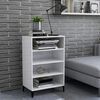 vidaXL Buffet Blanc brillant 57x35x90 cm Agglom&eacute;r&eacute;